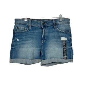 NEW Gap Factory Girlfriend Short Distressed Denim Jean Shorts SZ 2/26